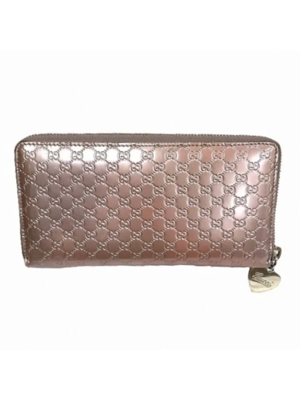 Gucci Micro Guccissima Pink Pearl Enamel Wallet - Picture 2 of 9